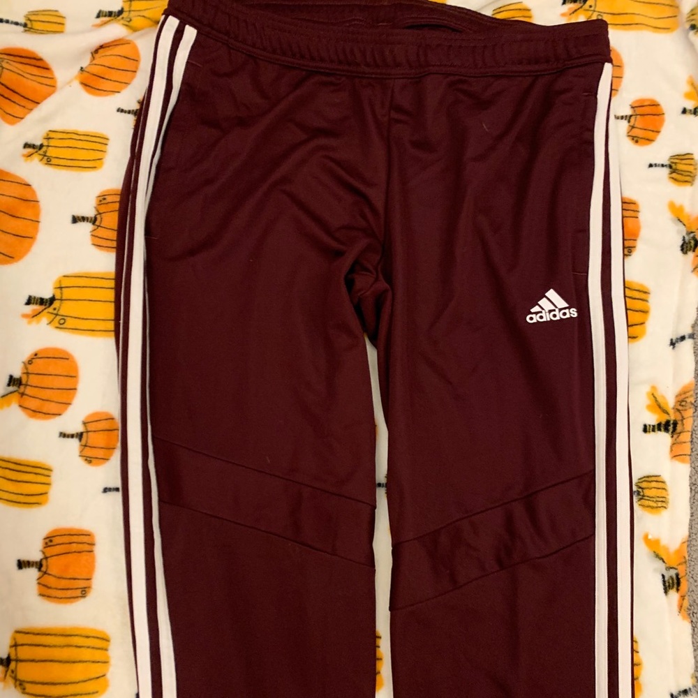 Maroon Adidas Track Pants